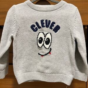 Balabala Gray Sweater with Clever Graphic